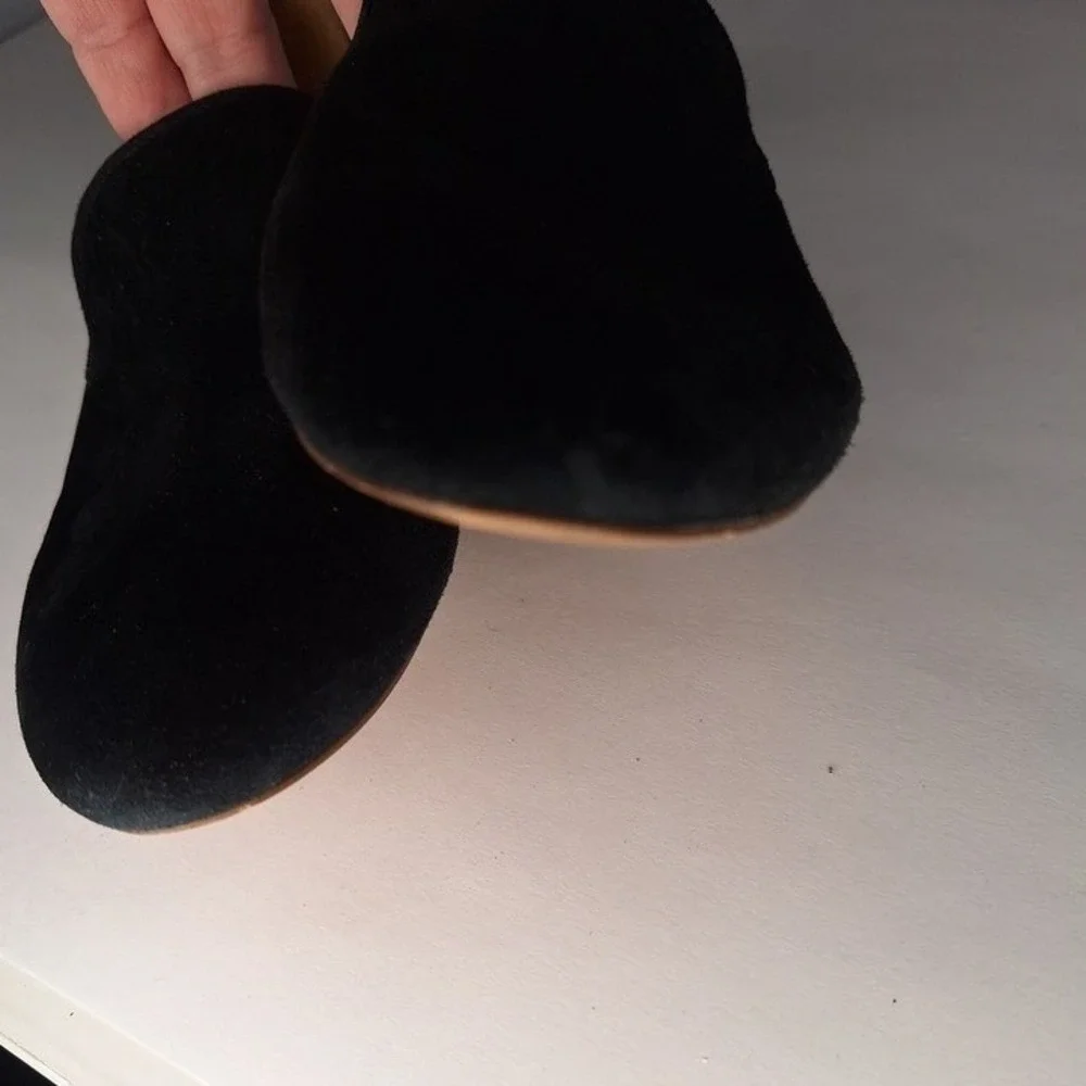 J Crew Black Suede Pointed‎ Toe Flat Loafer Shoes Women's